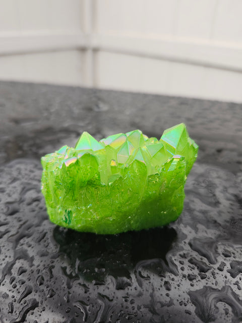 Green aura quartz point tower 3 ounces