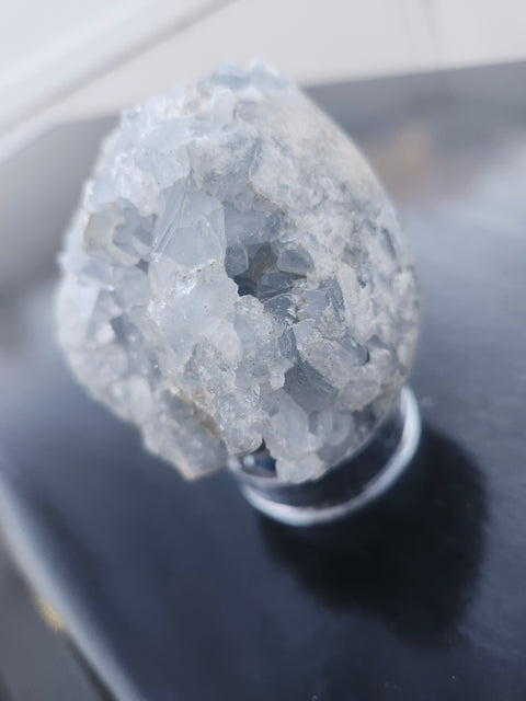 Blue calcite cluster