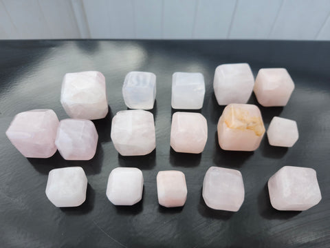 Rose quartz cubes 2 pack