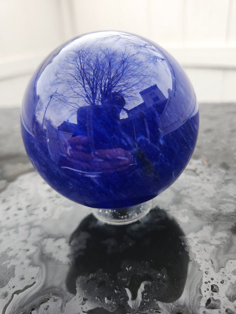 Blueberry quartz sphere