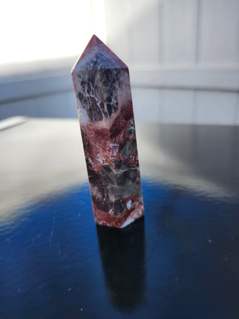 Brecciated jasper tower