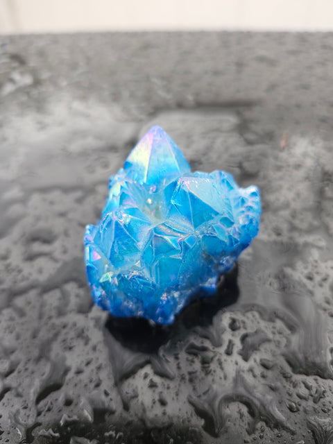 Blue aura quartz point tower 4 ounces