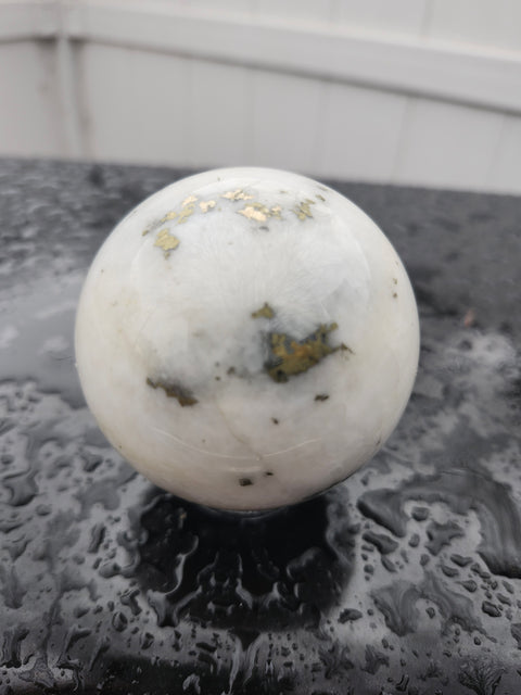 opal pyrite sphere 14 ounces