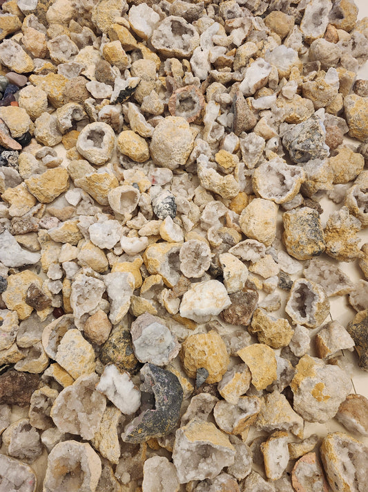 2 pounds clear quartz geodes