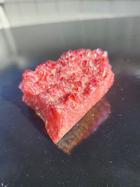 Red aura quartz