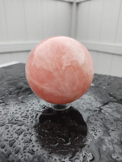 2.2 pound rose quartz sphere