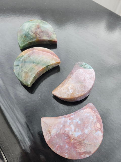 Jasper agate moons