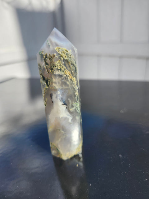 Moss agate tower