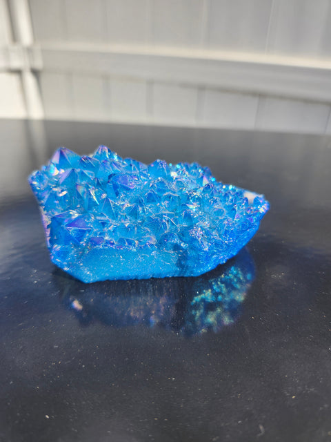 Blue aura quartz