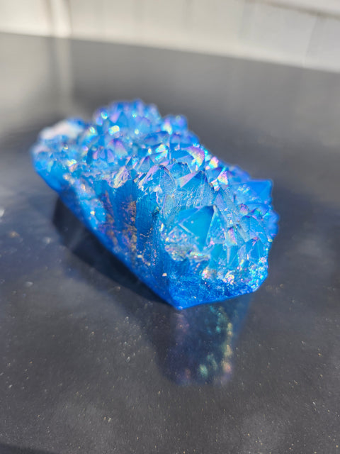 Blue aura quartz