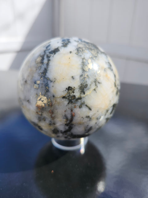 Opal pyrite sphere