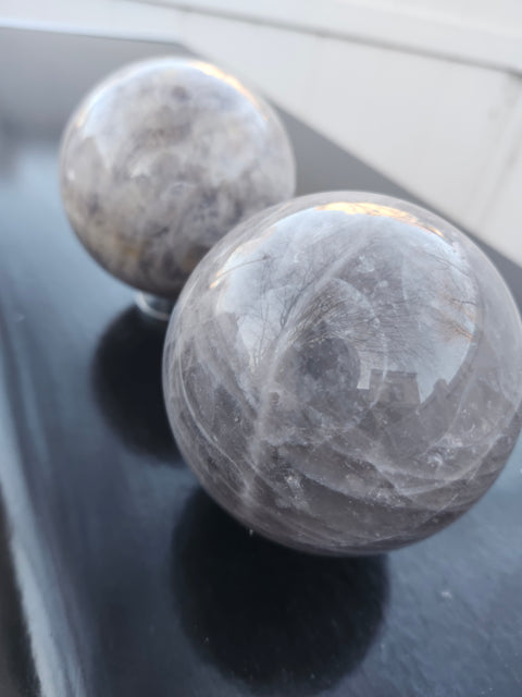 Black moonstone sphere 1.10 pounds