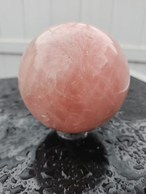 2.2 pound rose quartz sphere