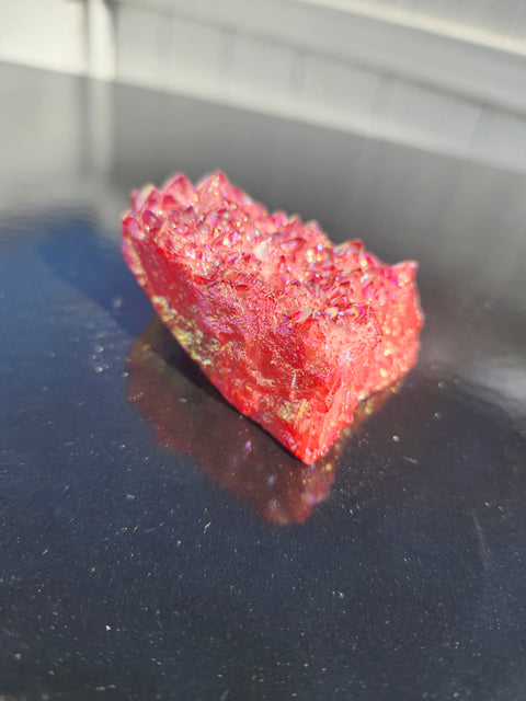 Red aura quartz