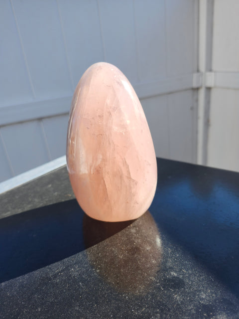 2.12 pound rose quartz tear drop tower