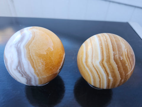 Orange calcite sphere