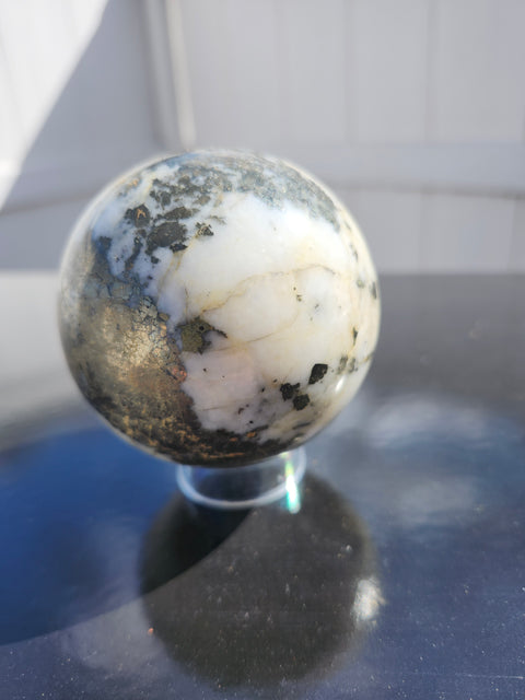 Opal pyrite sphere