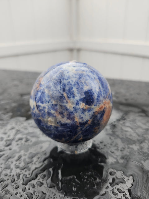 Blue Sodalite sphere 12 ounces