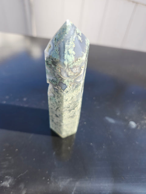 Moss agate tower