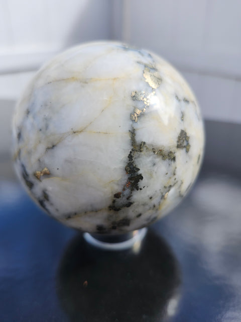 Opal pyrite sphere