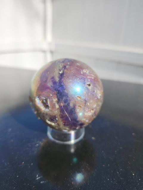 Aura quartz sphere