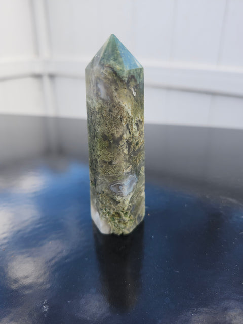 Moss agate tower