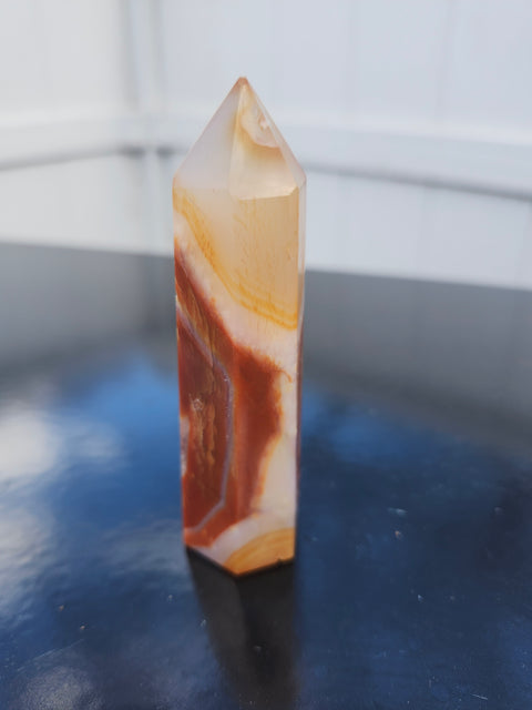 Druzy agate tower