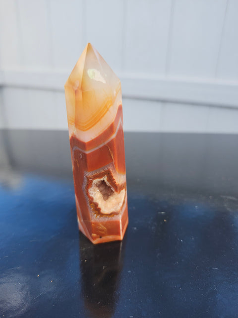 Druzy agate tower