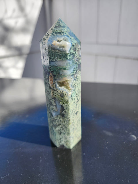 Moss agate tower