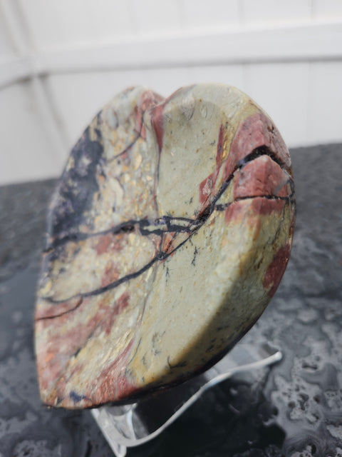 Brecciated jasper heart 14 ounces