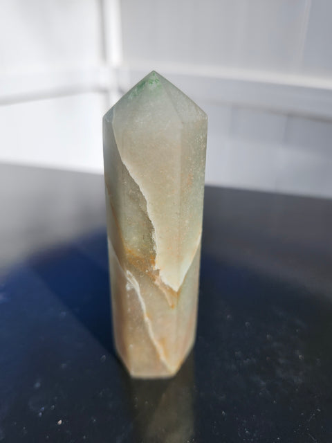 Green,brown aventurine tower