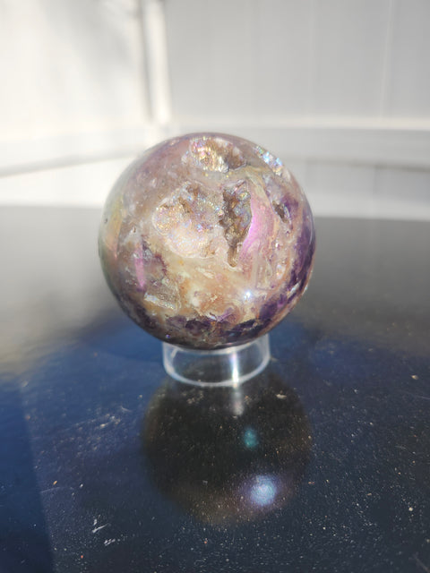 Aura quartz sphere