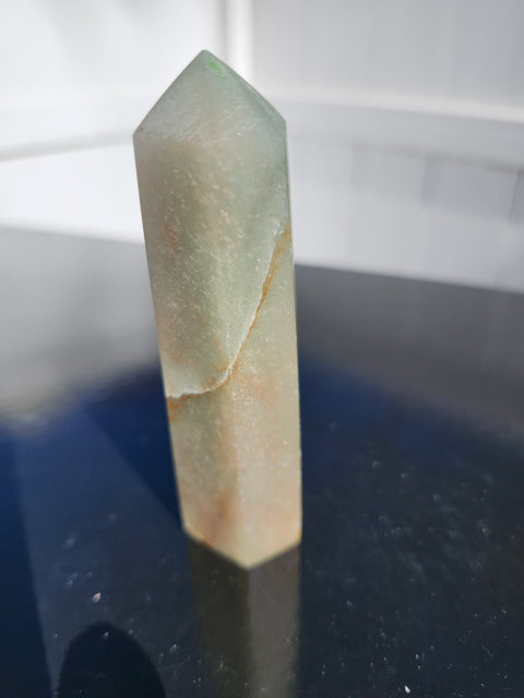 Green,brown aventurine tower