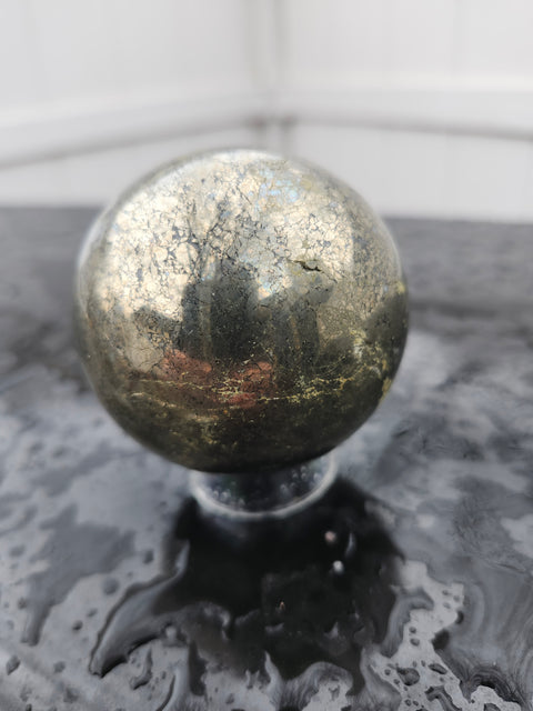 opal,pyrite sphere