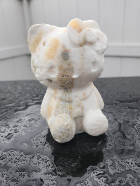 Hello kitty calcite carving