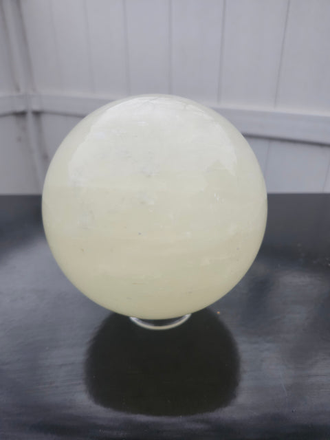 Massive 5.6 pound honey calcite sphere