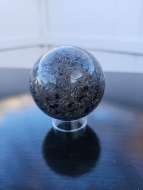 Yooperlite flame stone sphere