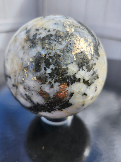 Opal pyrite sphere