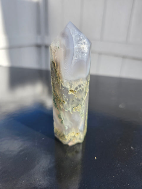 Moss agate tower